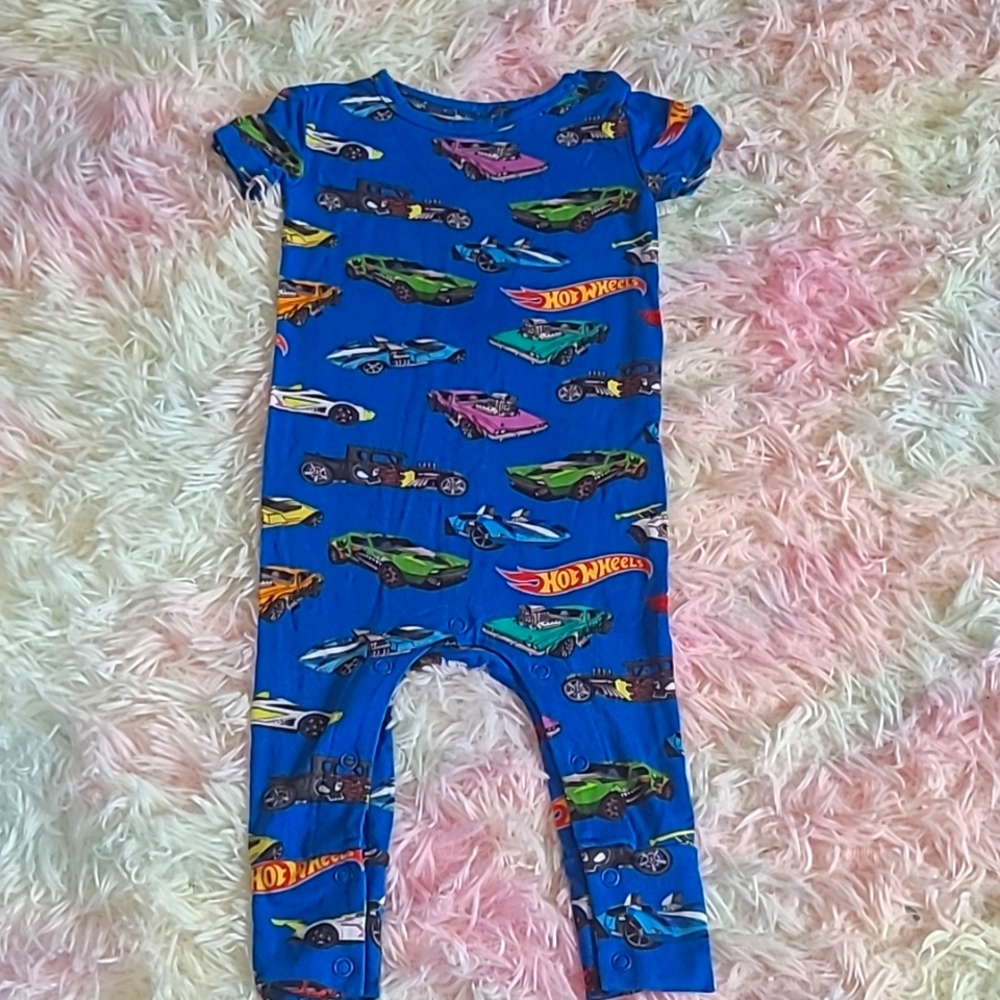 Posh Peanut Hot Wheels 6-9 months romper